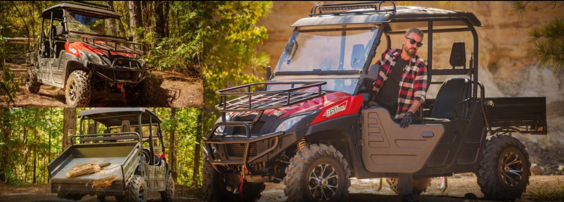 Shire Centaur side by side E-UTV 4x4 14Kw Green Lithium battery.