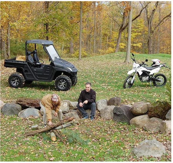 Shire Centaur side by side E-UTV 4x4 14Kw Green Lithium battery.